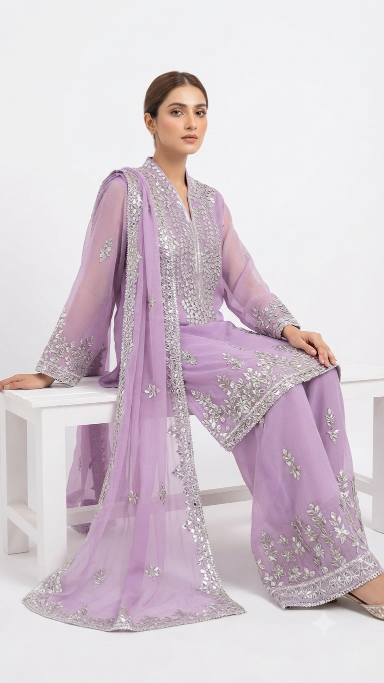 Georgette Gota Work Sharara ZM6441