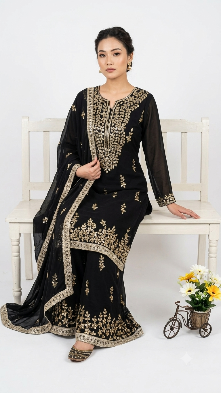 Georgette Gota Work Sharara ZM6441